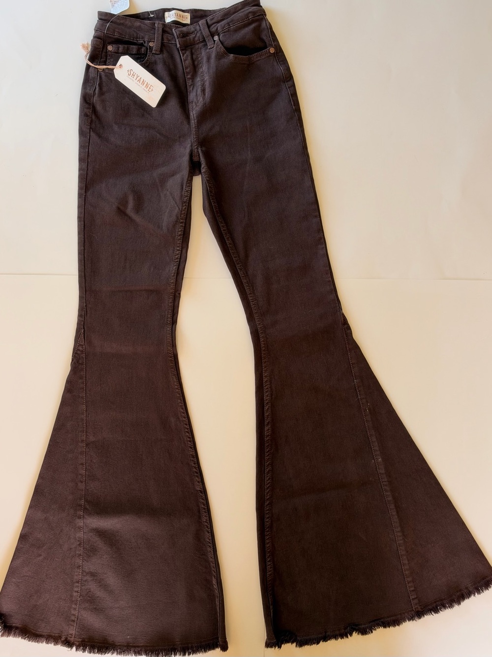Shyanne brown extreme flare jeans 70s disco western boho rodeo cowgirl boot barn